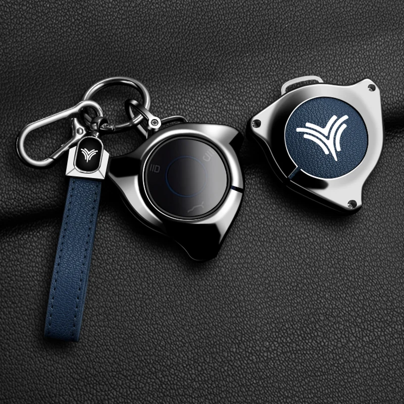 Car Remote Key Case Full Cover For NETA V S Nezha U-II 610 Nezha NO1 NETA V 2022 2023 2024 Metal Leather Protection Shell