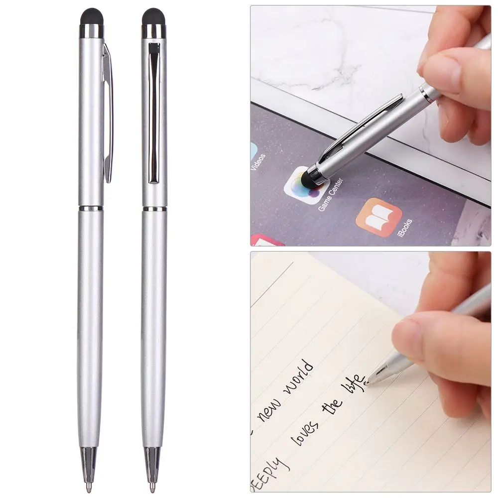 

1PC Office Mobile Phone Universal Tool Touchscreen pen Ballpoint Writing Supplies Waterborne Pen