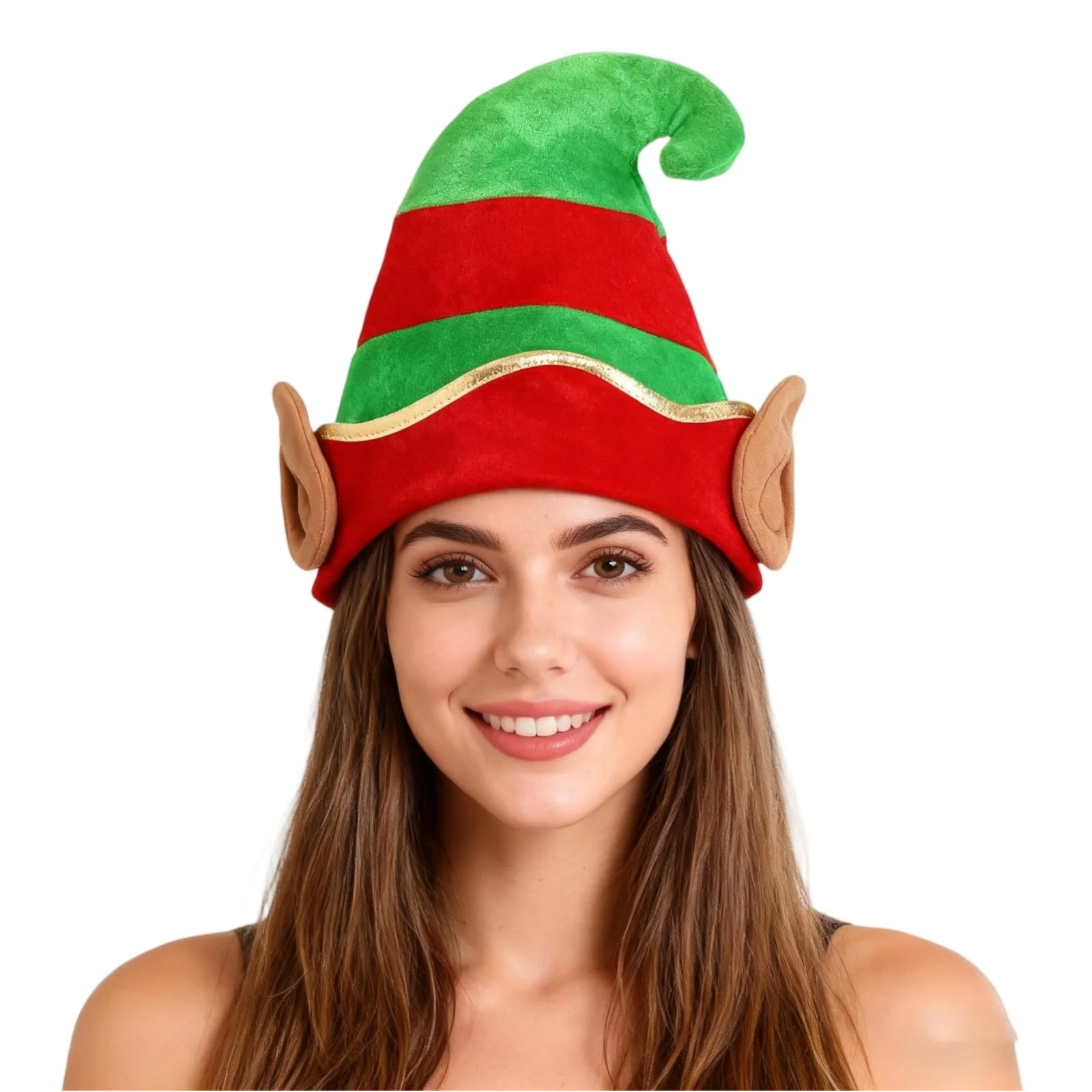 Accesorios Coaplay para fiesta de Navidad, color rojo y verde clásico, unisex, a la moda, sombrero cómodo y divertido para hombres y mujeres