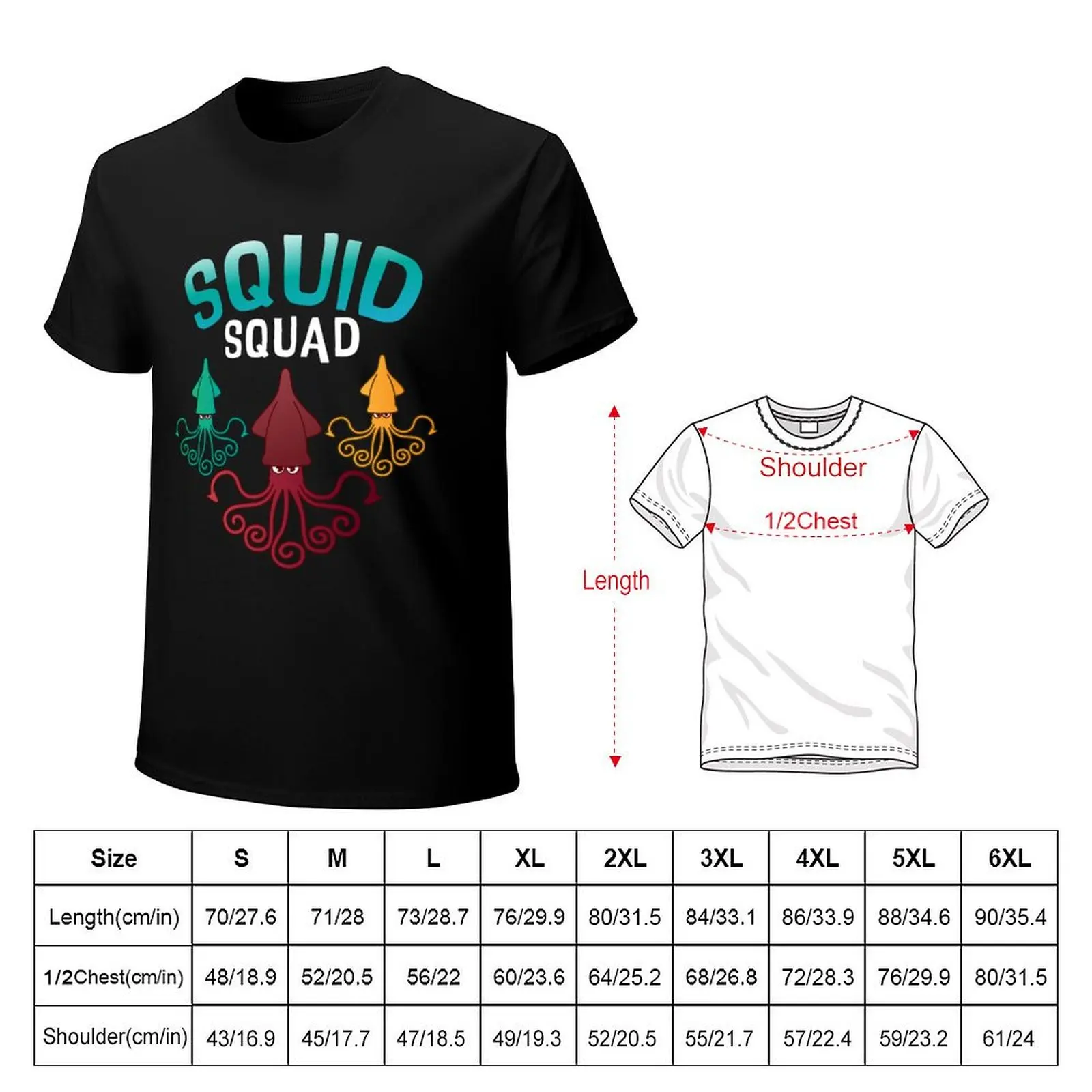 Squid Squad T-Shirt Festival Casual Short Sleeve