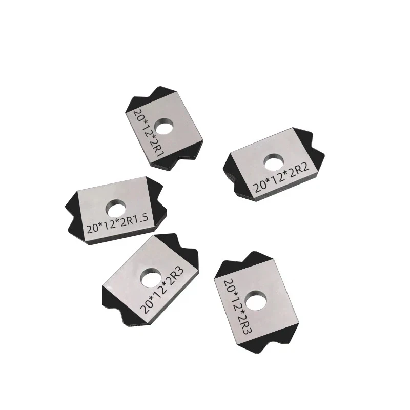 1Pcs 20x12x2 2R1.5 2R2 Edge Banding Machine PCD Scraper Blades  Milling Cutter Finishing Knife Woodworking Machine Accessories