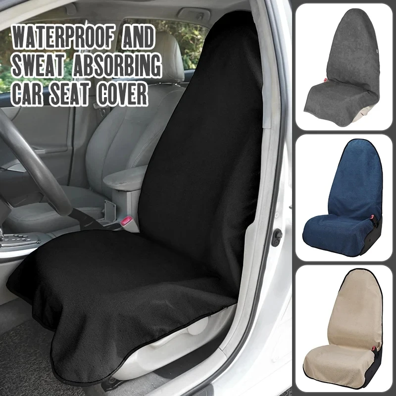 Waterproof Car Seat Cover Non Slip Sweat Absorbent Seat Protector Pad Universal Fit Front Cushion Cover for SUV Truck Interior