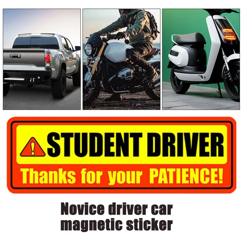 Tanda Driver untuk mobil reflektif baru belajar Magnet peringatan dapat digunakan kembali stiker Bumper Driver Rookie yang dapat dilepas untuk mobil