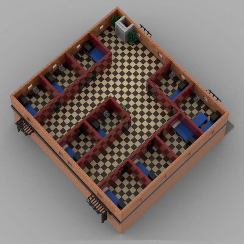 ガレージ付きアパートビル MOC ビルディングブロックストリートビューレンガ DIY アセンブリモジュラー建設ディスプレイおもちゃギフト