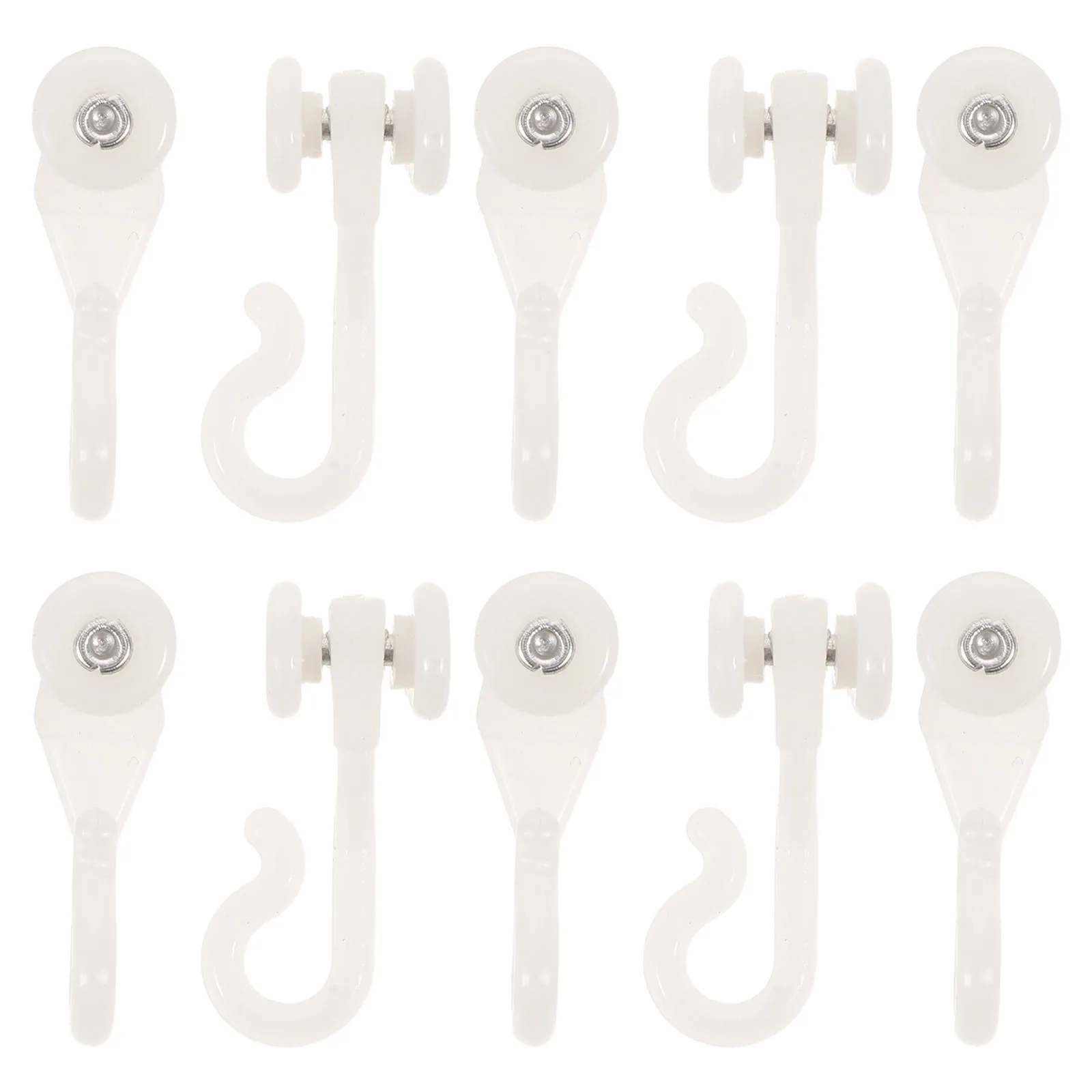 10Pcs Mosquito Net Hooks Ceiling Track Glider Hooks Easy Install Bed Canopy Hanging Rail System Curtain Slider Roller Silent