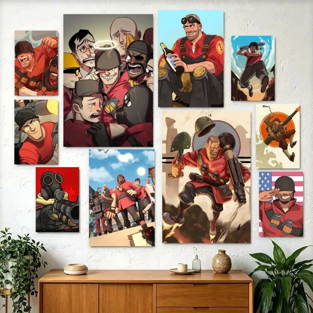 Scout Medic TF2 Poster Perfect Space Sticker Self Adhesive for Office Home Theater Wall Art Decor Fancy Gift