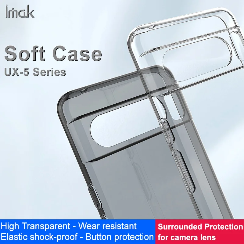 For Google Pixel 8 Pro Case IMAK Ultra Thin Soft Clear Back Cover Phone Cases Funda For Google Pixel 8 Pro Protector чехол
