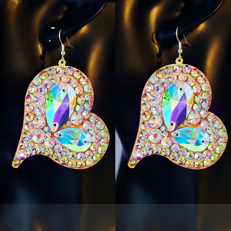 Handmade Rhinestone Belly Dancing Earrings