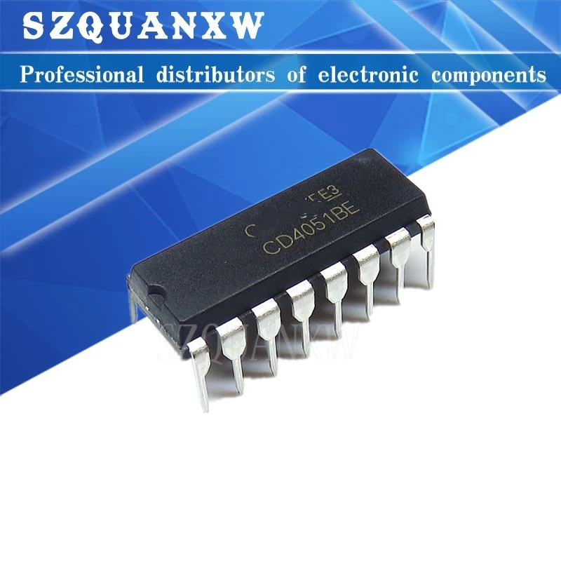 10PCS CD4051BE DIP16 CD4051 DIP 4051BE DIP-16 new and original IC