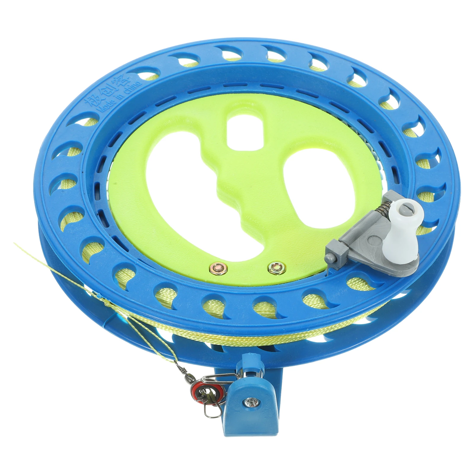 Abs Handwiel Lijnopwinder 200M Lijn Gladde geleidende spoelen Ergonomische grip Duurzame spoel voor kinderen Volwassenen Outdoor Vliegeraccessoires