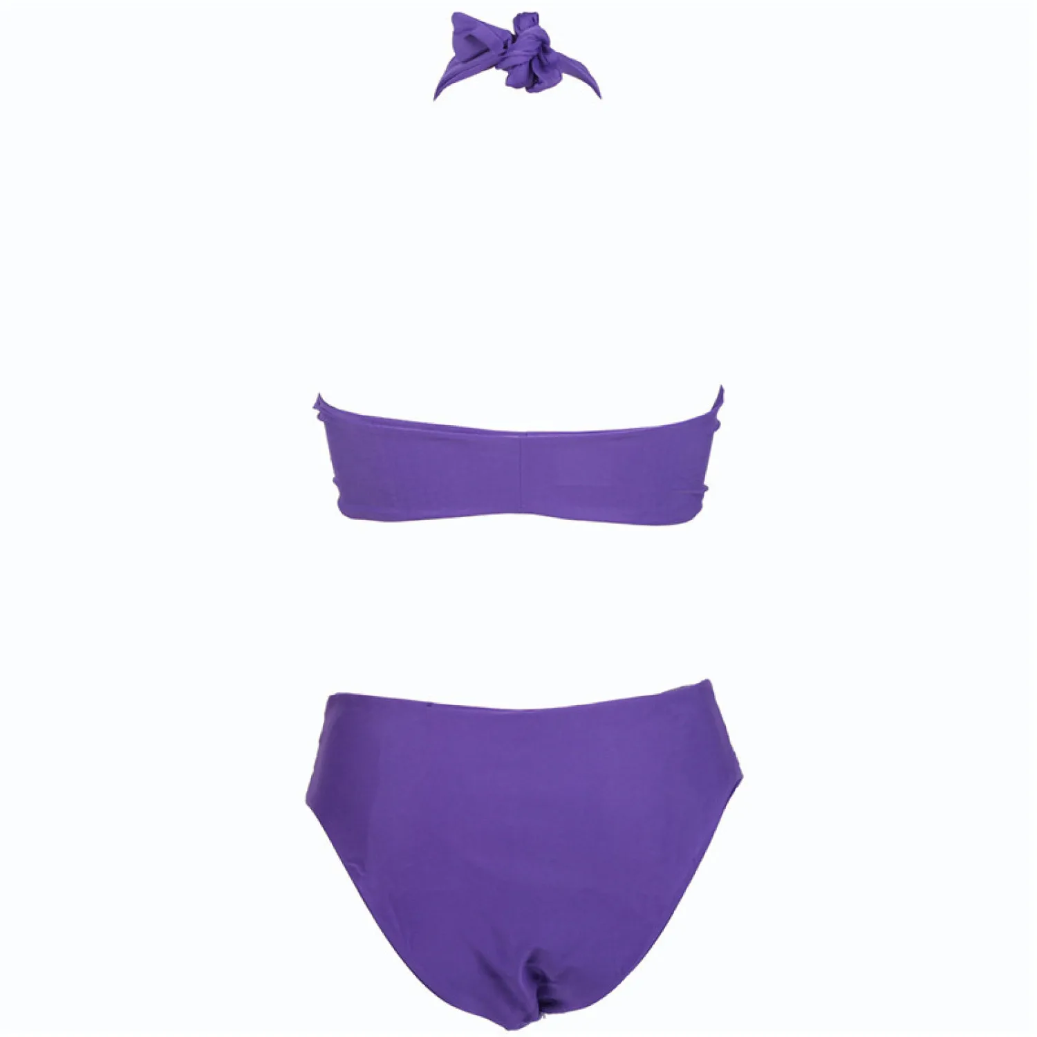 Women Sexy Purple Halter Bikini Set Swimwear Swimsuit Female Micro Folds Swimwear Women High Cut Bikini Set String Swimming Suit