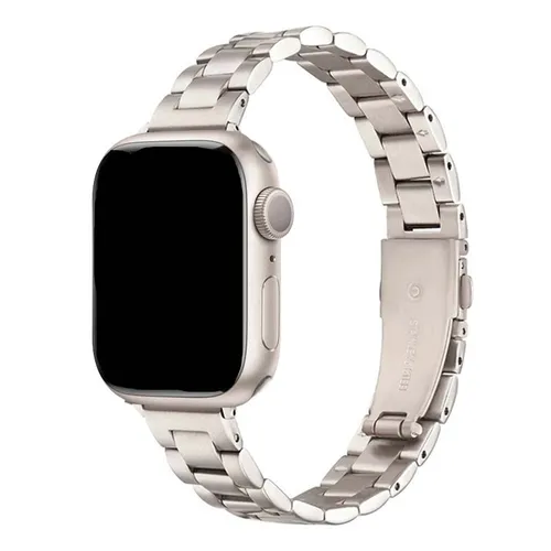 Correa fina para Apple Watch, pulsera fina de Metal de acero inoxidable de 40mm, 41mm, 38mm, 44mm, 45mm, 49mm, serie iwatch SE 8 7 6 3 Ultra