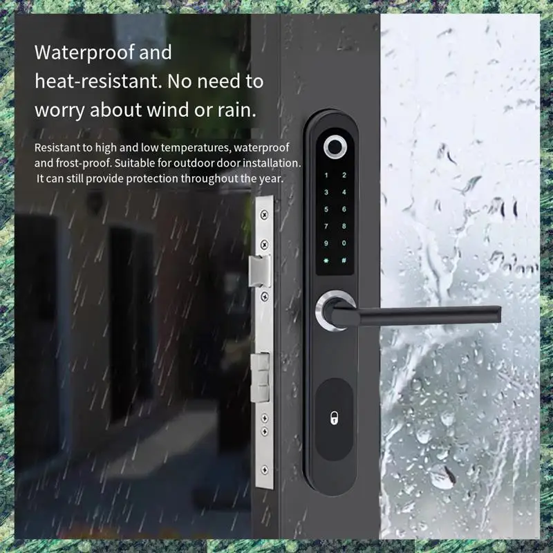 

SCLS Tuya Smart Door Lock Fingerprint Biometric Waterproof Digital Electronic Lock Electronic Sliding Door Lock A