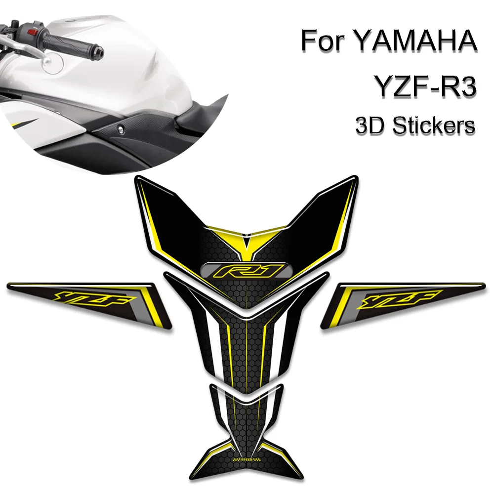 

Для YAMAHA YZF-R3 YZFR3 YZF R3 мотоциклетная накладка на бак, боковые ручки, комплект для газа, мазута, наколенника, наклейки на крыло, протектор
