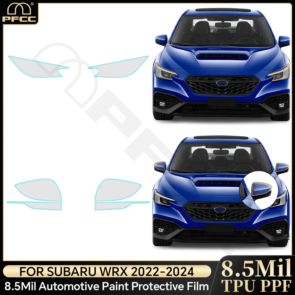 

PPF Clear Bra Anti-scratch Invisible Kit Pre Cut For Subaru WRX 2022 2023 2024 Car Headlight Rearview TPU Paint Protection Film
