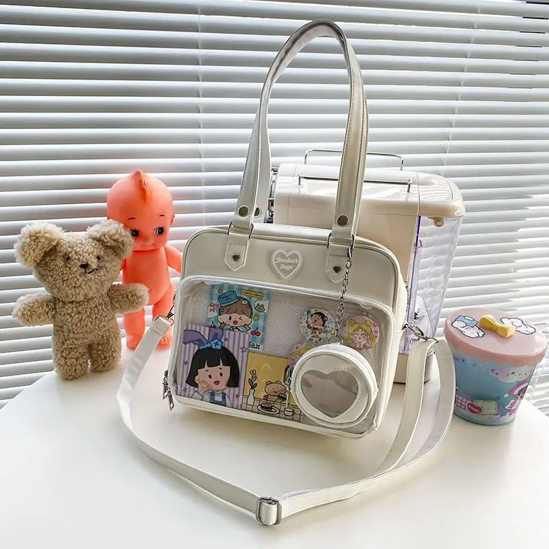 Frauen japanischen Stil Trend kawaii Süßigkeiten Farbe große Kapazität ita Tasche Mode Student adrette Umhängetasche Messenger Umhängetasche – Detail 5