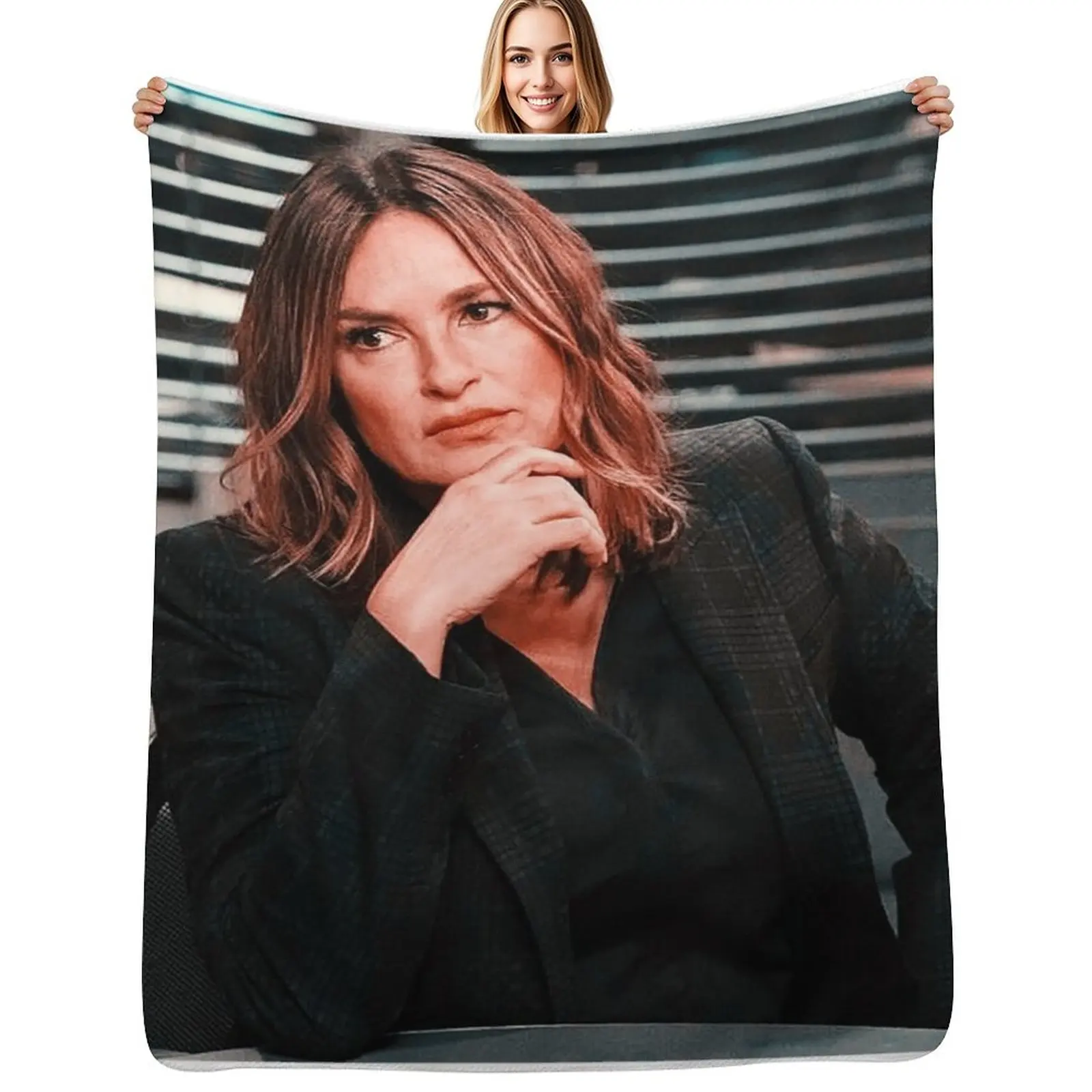 Captain Olivia Benson Throw Blanket Winter beds Furrys christmas decoration Heavy Stuffeds Soft Plush Plaid Blankets