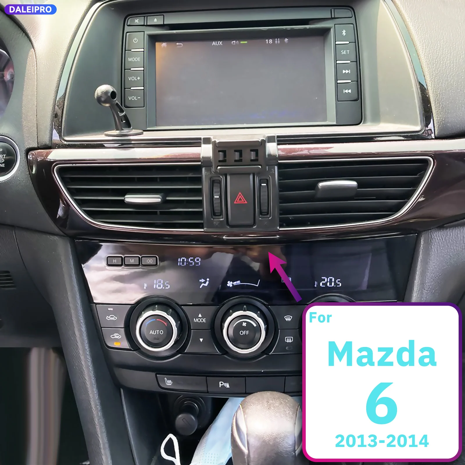 For Mazda 6 GJ 2013 2014 Vehicle-Specific Phone Holder Base Smart Car Phone Mount 66W Charging Holder Accessories LHD RHD