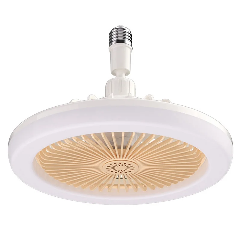 Decken ventilator mit Fernbedienung und Licht 30w LED-Lampen ventilator Smart Silent Decken ventilator E27 Konverter Basis Creme Farbe