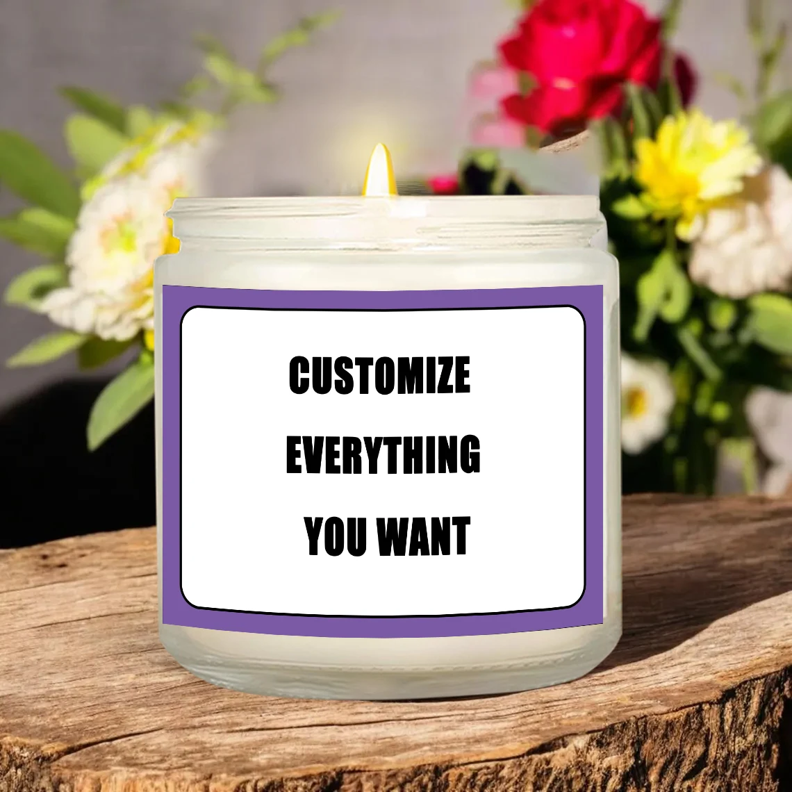 Customized scented candles, you can customize everything, are the best choice for giving as gifts,Lavender scents,3.3 Ounce