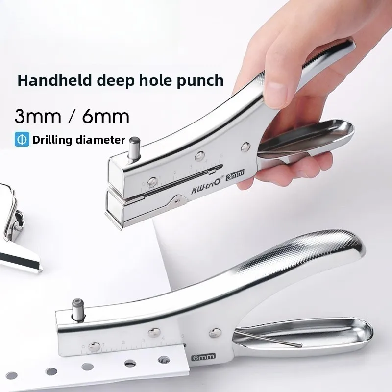 Punching Machine 3mm Hole Puncher Small Hole Hand Punch Single Hole 6mm Loose-leaf Punch