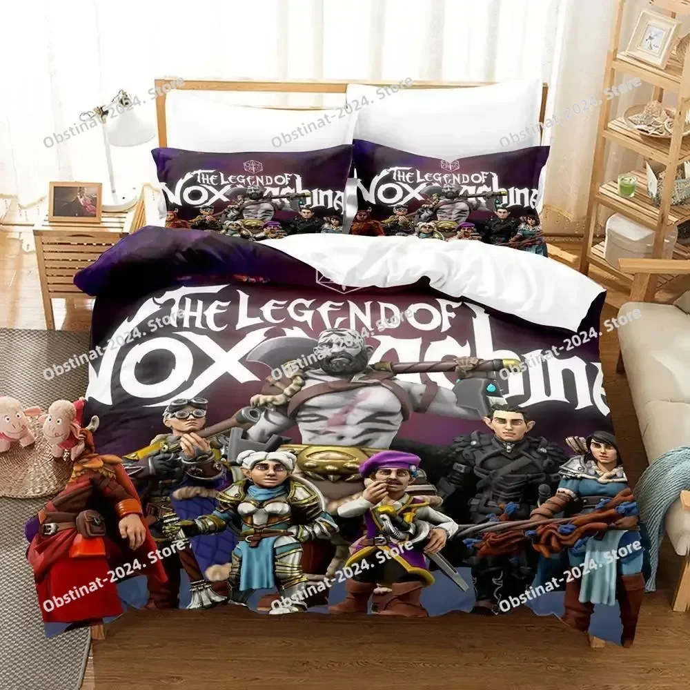

New Anime The legend of vox machina game Bedding Set Printed With Pillowcase Bed Duvet Cover Soft Single Double Queen King Size