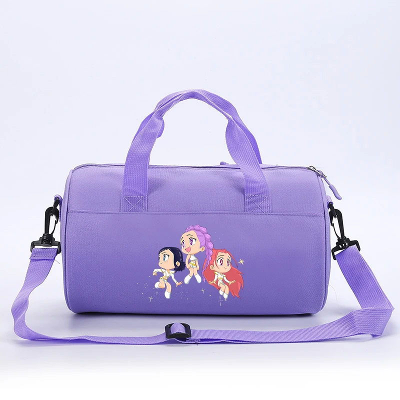 デーモンハンターガール キャリー トラベル トートバッグ ケース キュート アニメプリント Y2K カワイイ 女性 ジム ダンス 大容量 スポーツ ショルダー ハンドバッグ