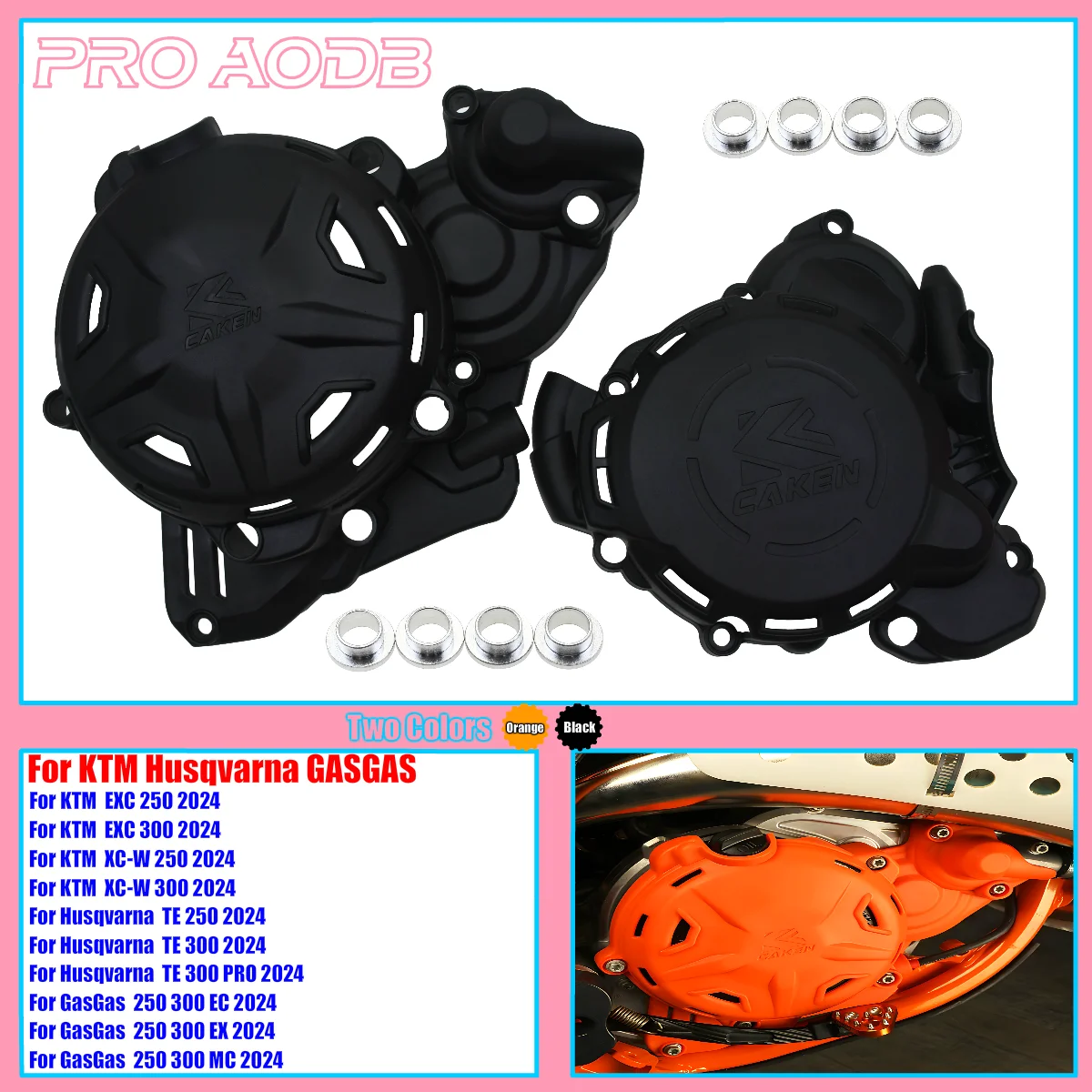 2024 Motorcycle Clutch Cover Ignition Protector Guard For KTM EXC250 EXC300 XCW250 XCW300 Husqvarna TE250 TE300 PRO 2T 250 300