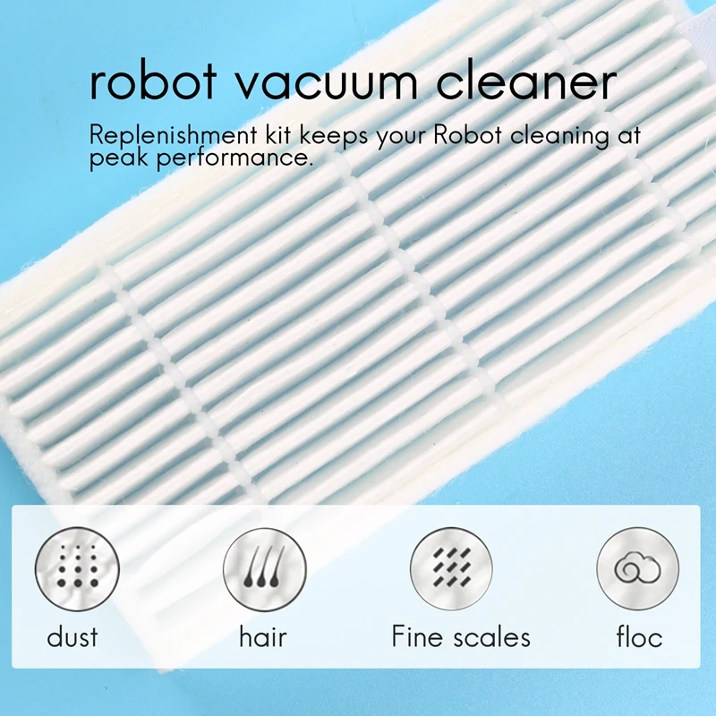 مجموعة من 10 فرشاة جانبية و 4 أجزاء فلتر hepa ، إكسسوارات لـ ariete briciola