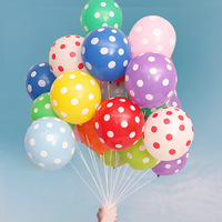 15Pcs Multicolor 12inch Polka Dot Latex Balloons Blue Pink Wave Point Helium Ball Wedding Baby Shower Birthday Party Decor