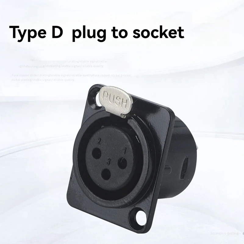 نوع D التوصيل إلى المقبس التوصيل إلى المقبس 3Pin XLR محول مأخذ التوصيل موصل ذكر لحام حامل XLR محطة