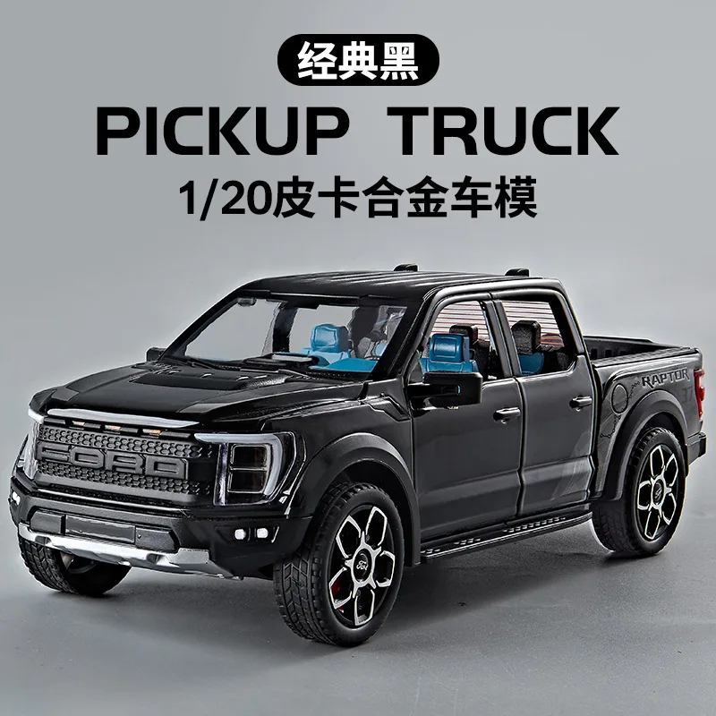 

1:20 модель автомобиля из сплава Ford Raptor F150 с регенеративным звуком и светом, коллекция внедорожных клубов, орнамент, подарок