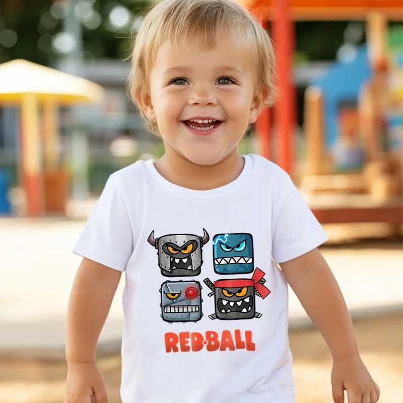 

Hot Sale Red Ball 4 Game Print Cartoon Kids T-shirt Summer Girls Clothes Baby Boys Short Sleeve T shirt Cute Children's Clothing