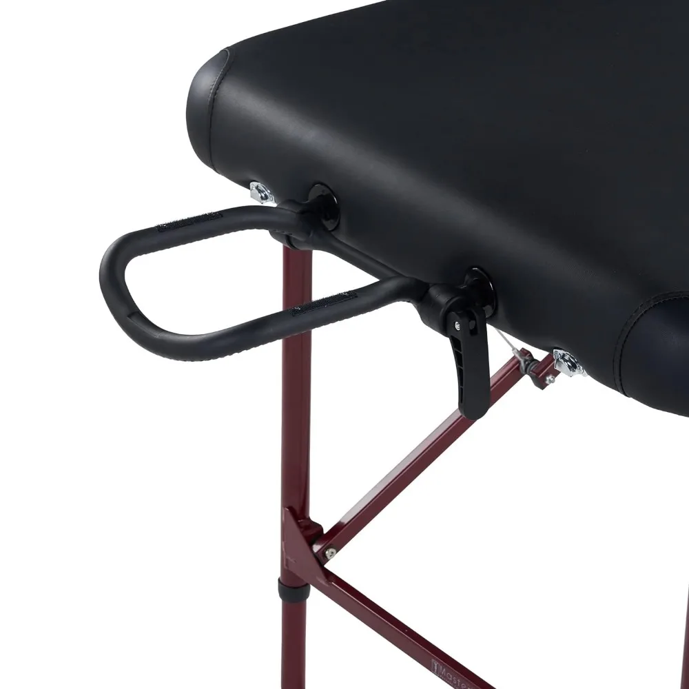 Mesa De Massagem Portátil Mestre, Mesa De Massagem Zephyr, Mesa De Tatuagem, Cama De Spa, Preto, Maroon, Pacote Leve