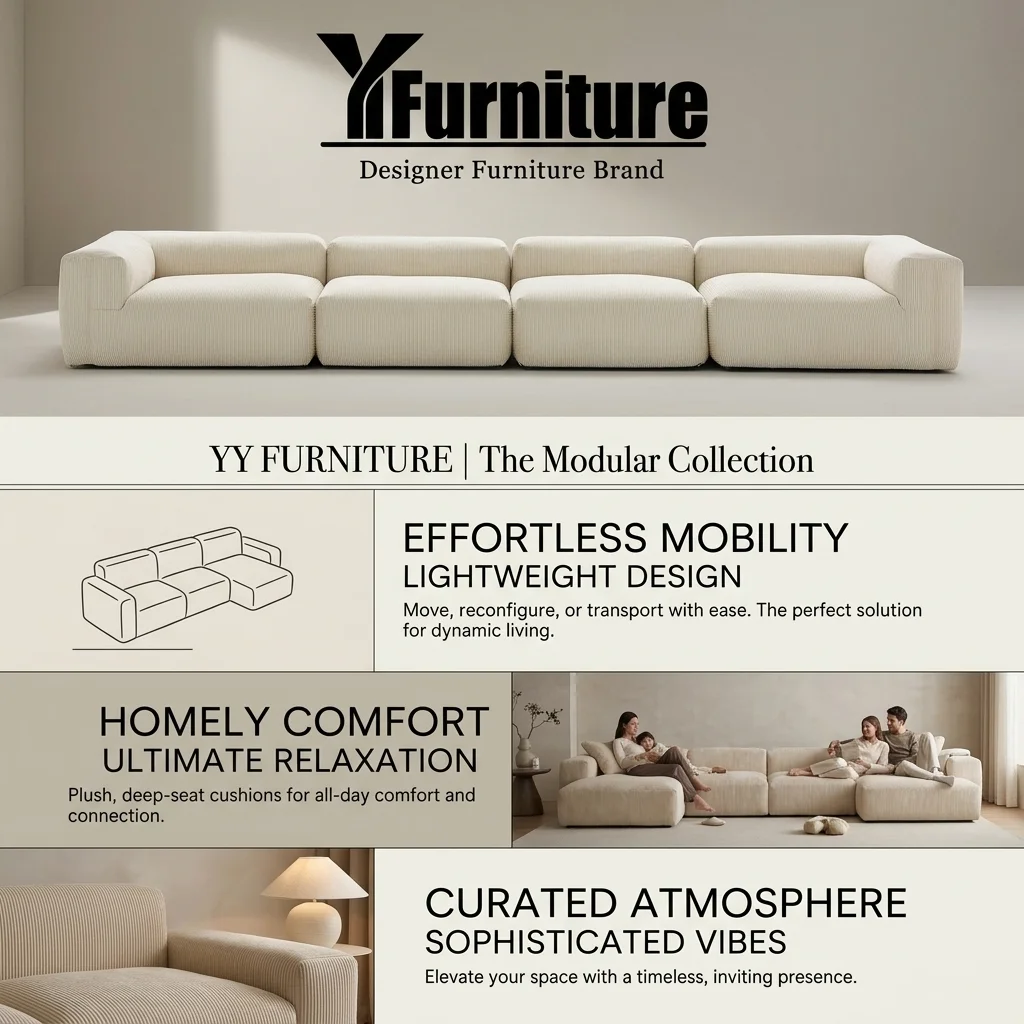 Stable Mass Production Modular Modern L-Shape Sectional Sofa Compressed Couch Vacuum Pack Eco-Friendly Sofa Boneless for Villa
