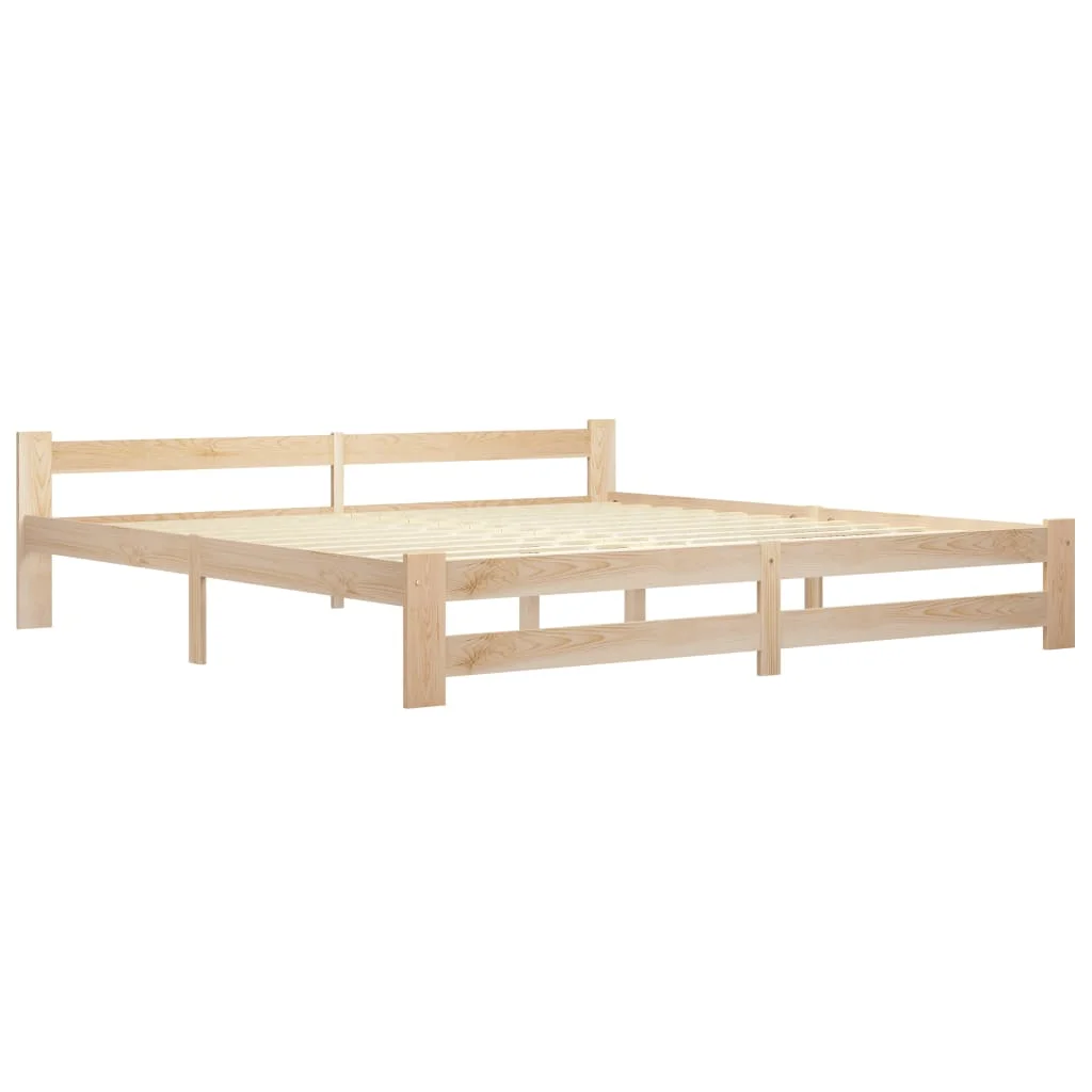 vidaXL Bed Frame without Mattress Solid Pine Wood 200x200 cm