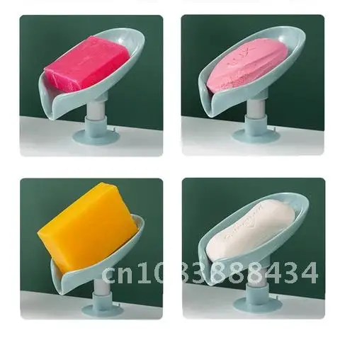 

Soap Box Drain Leaf Shape Soap Holder Box Bathroom Shower Soap Holder sponge Storage Plate Tray Bathroom Supplies Bathroom Gadge