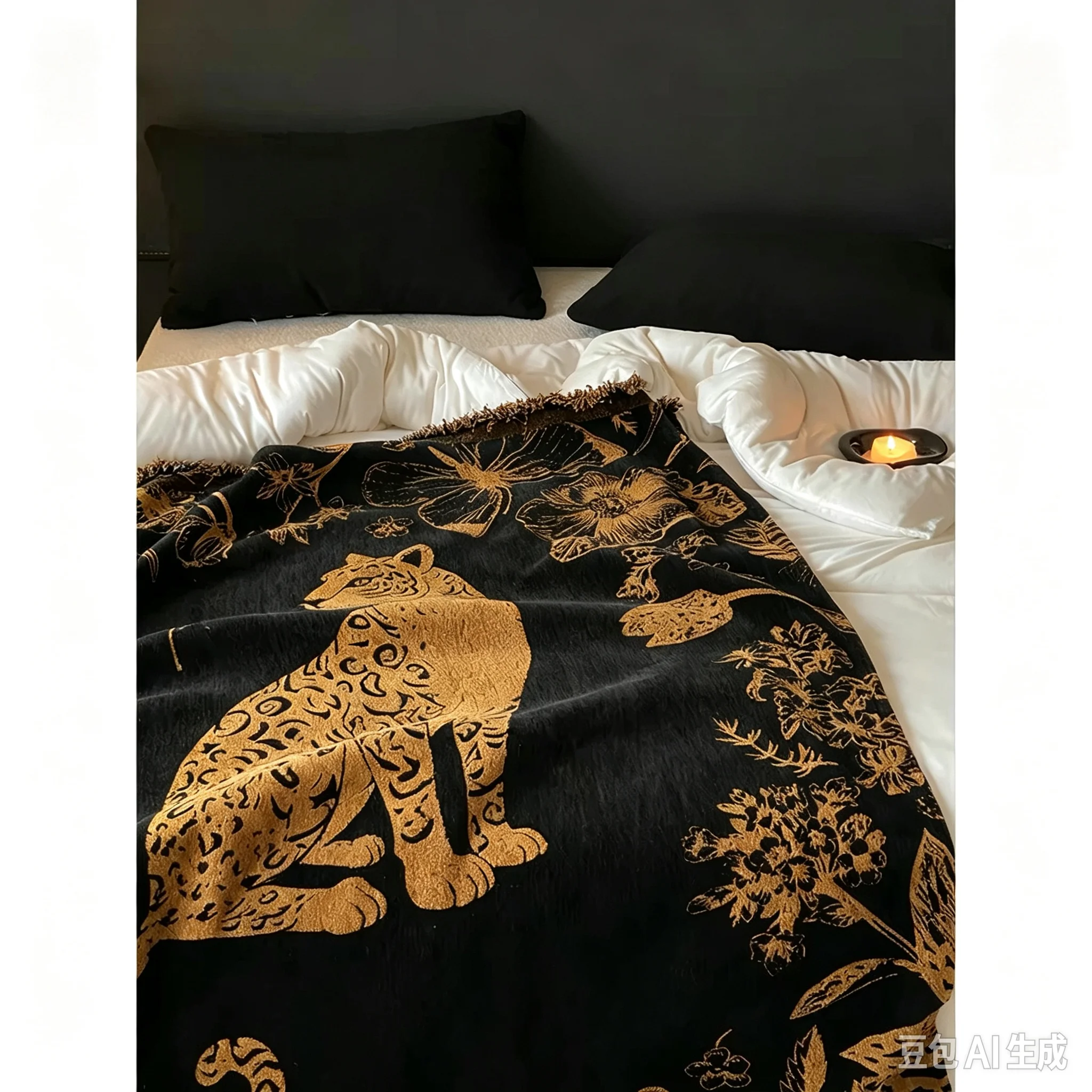 Luxury Knitted Velvet Blankets for Naps Relaxation and Sofa Cover Luxury Vintage Throw Blanket for Bed Leopard Print Blankets
