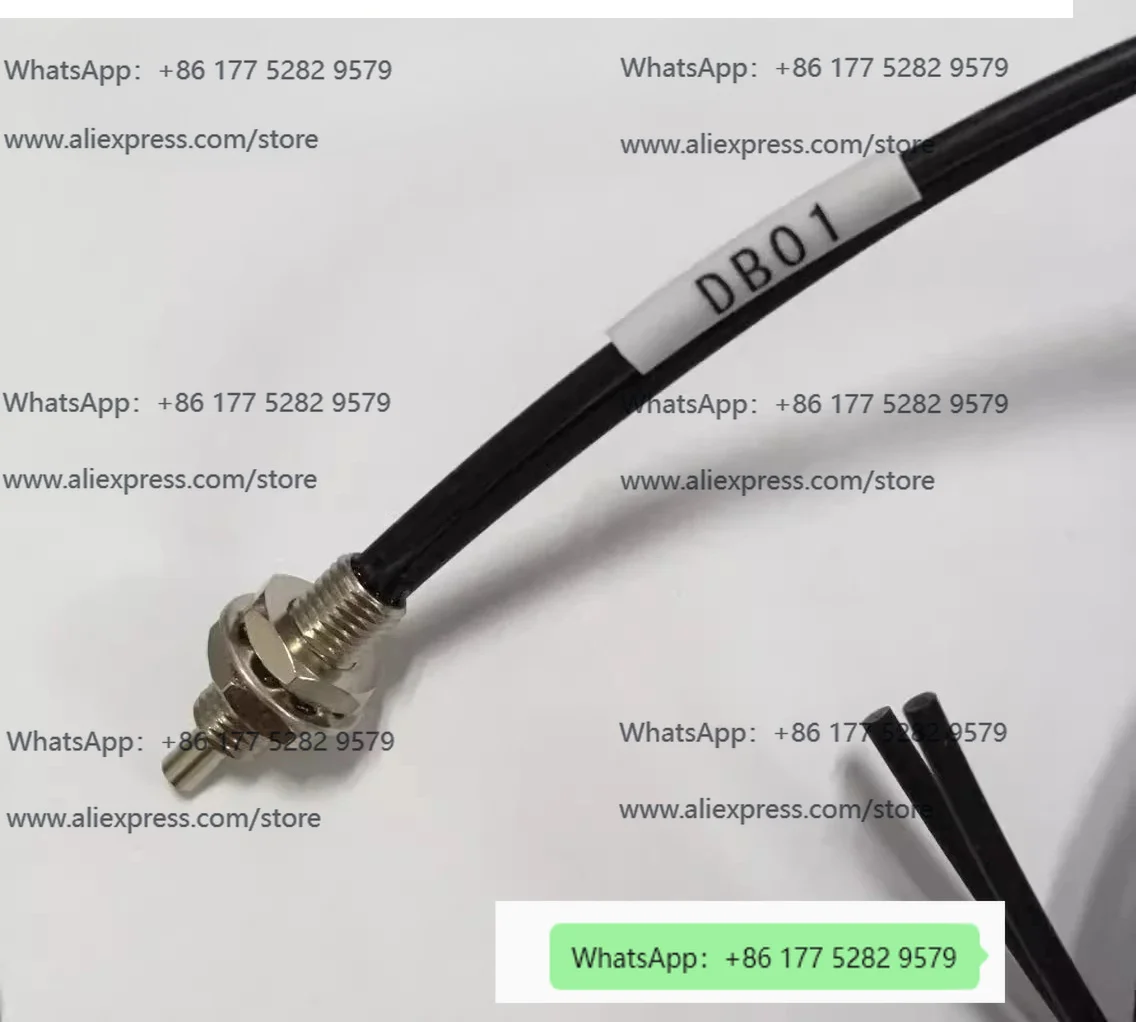 3pcs Inkjet printer fiber optic induction cable LL3-DB01 amplifier sensor M6 stainless steel probe photoelectric eye