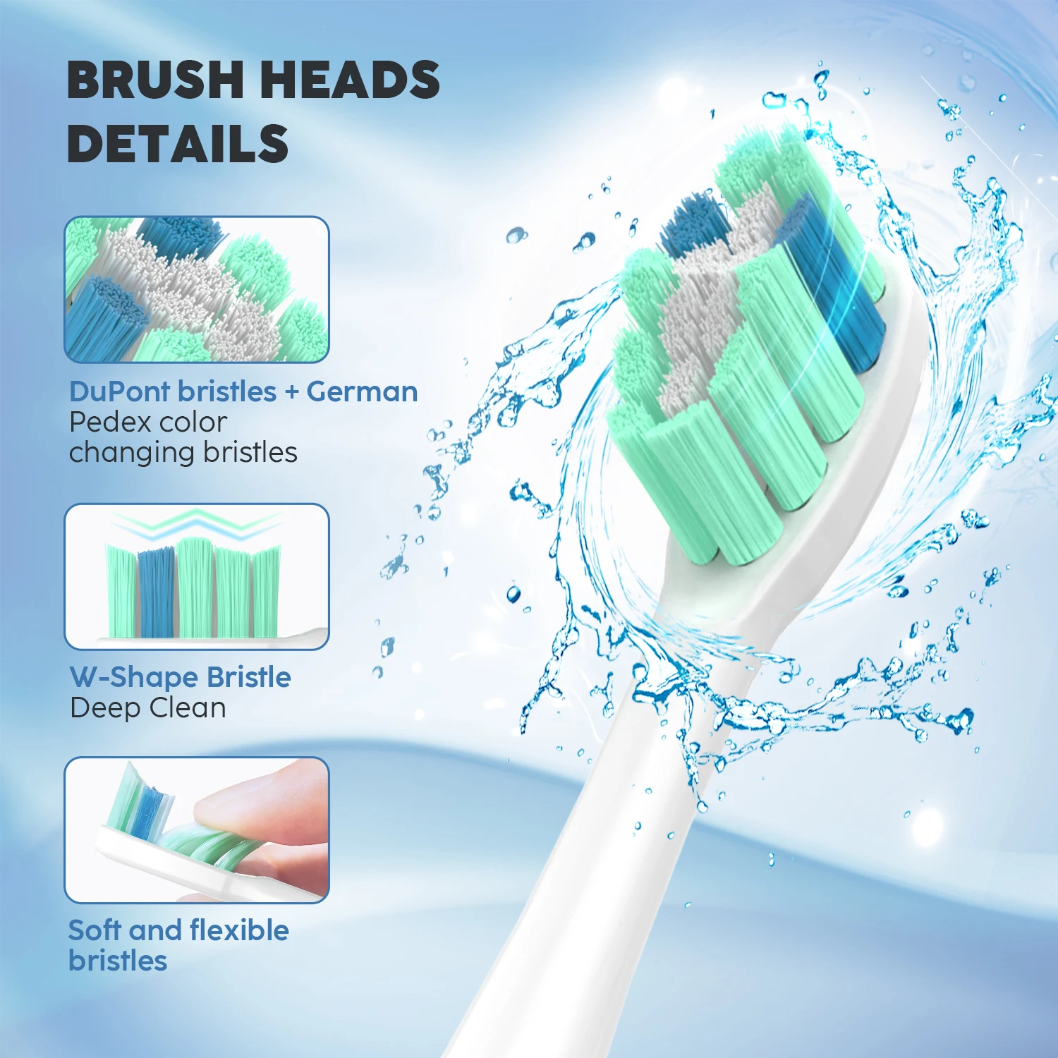 Smart Electric Toothbrush Rechargeable With 12pcs Replacement Head USB Tooth Brush 5 Modes Clean Whitening Sonic Toothbrush