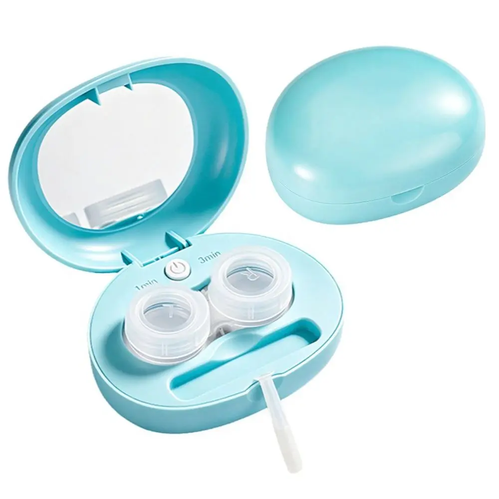 Electric Ultrasonic Contact Lens Cleaner Fully Automatic Portable Contact Lens Cleaning Machine Protein Removal Rechargeable