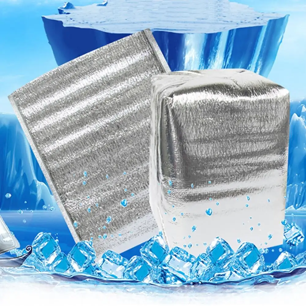 20Pcs Thermal Insulated Bags Aluminum Foil Fresh Keeping Lunch Bag Cooler Bag Food Organizer Disposable Food Delivery Pouch