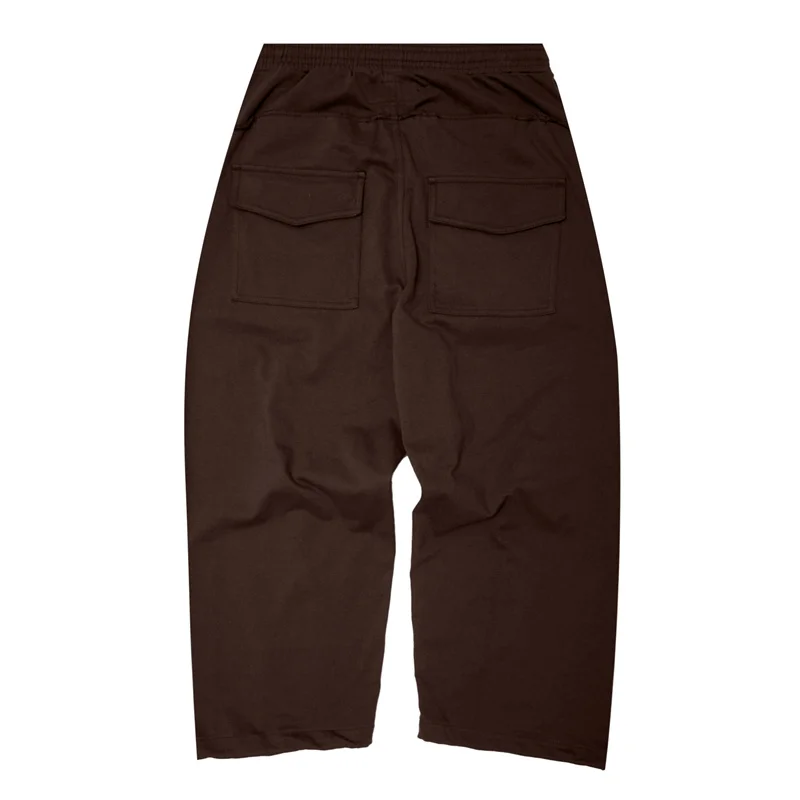 ربيع الخريف جديد الرجال فضفاض عارضة واسعة الساق السراويل الرياضية مستقيم الساق السراويل العصرية الرباط مرونة الراحة Sweatpant