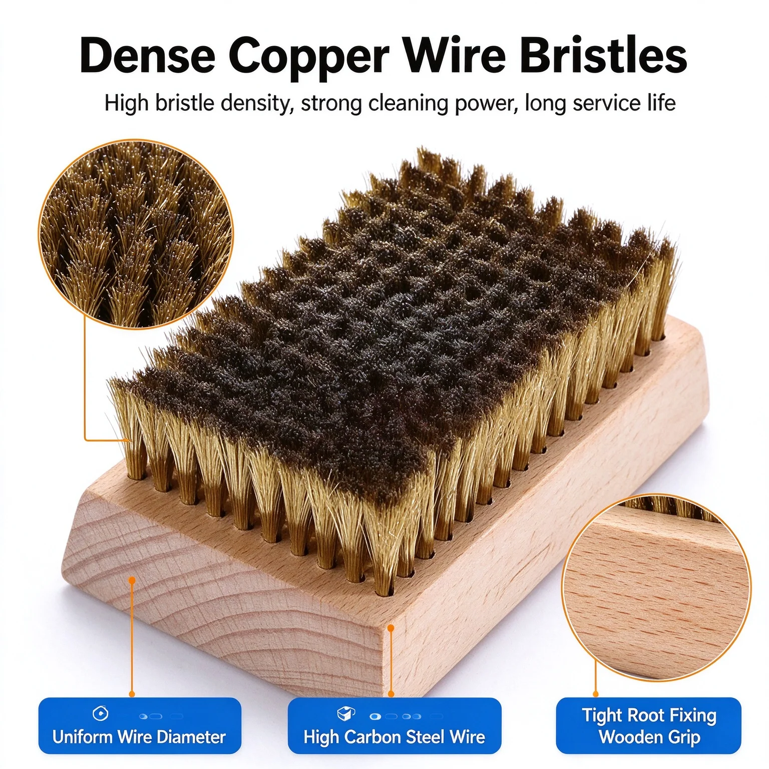 Anilox Roller Steel Wire Brush, 0.076 Imported Copper Wire from US, Ceramic Embossing Roller, Concave Convex Counter Roller Brus