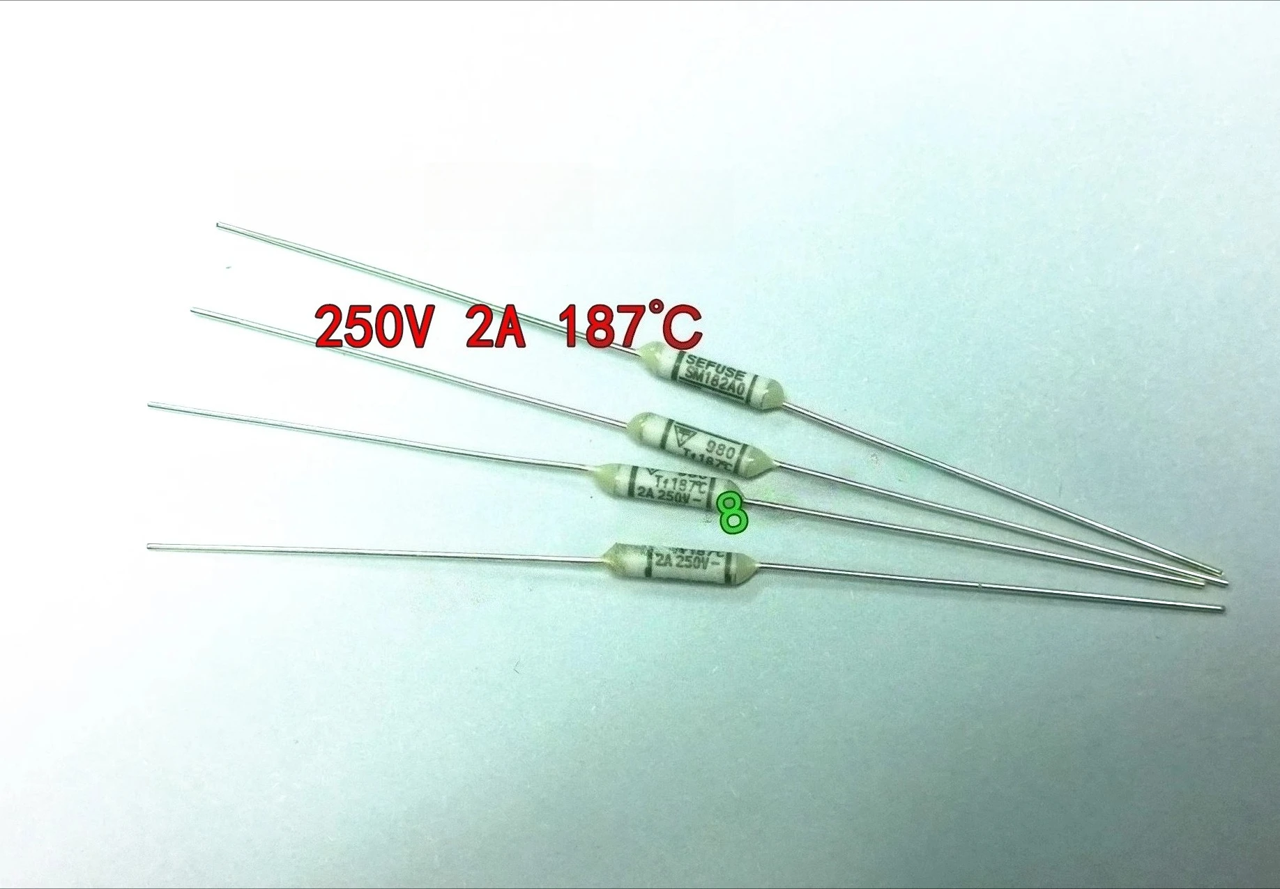 10Pcs SM182A0 187 ℃ SM182A1 temperature fuse TF187C 2A 250V insurance resistor replacement