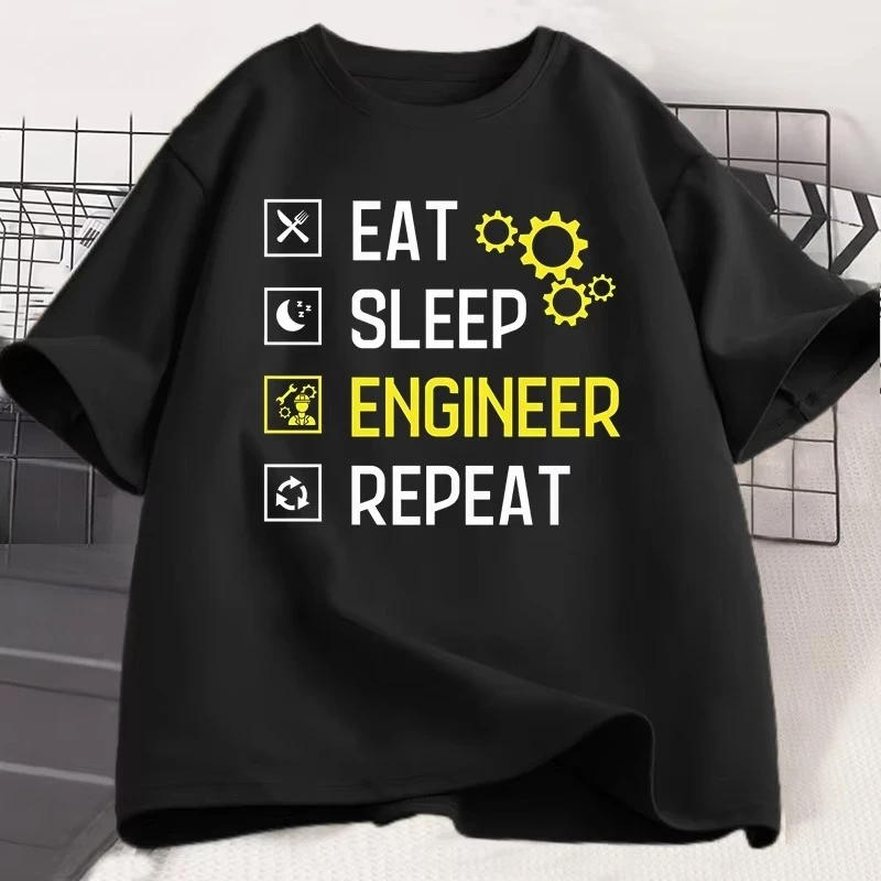 Engineer T-shirt Women Father Dad Engineering Tee Funny Engineer Tshirt Summer Coton Short Sleeve Oneck Tee Clothes Streetwear