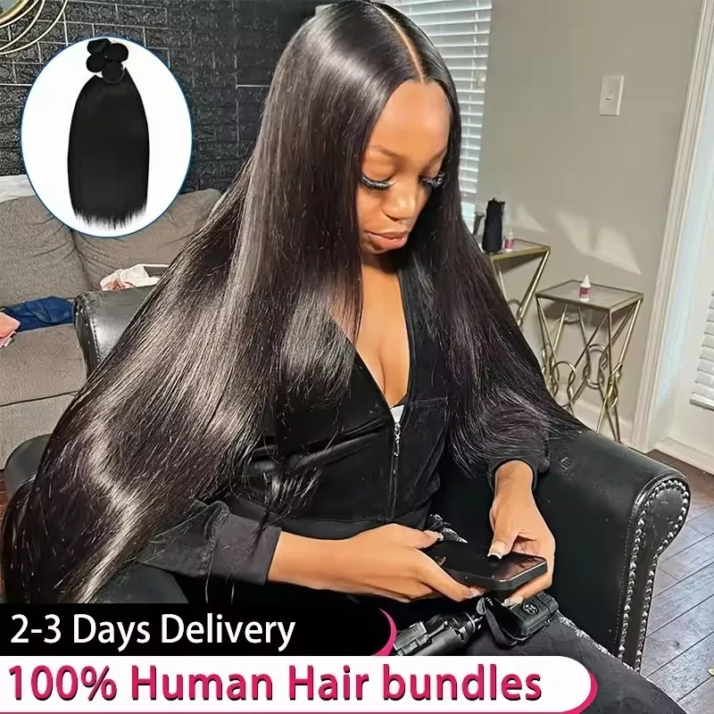 

Пучки необработанных волос, 26 дюймов, пучки человеческих волос, 10 А, бразильские 30-дюймовые прямые пучки человеческих волос, наращивание волос