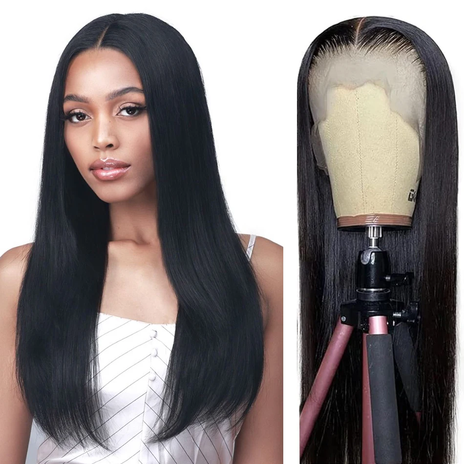 

Black Straight 13x4 13x6 HD Transparent Lace Front 100% Natural Brazilian Human Hair Frontal 30 38 Inch For Women