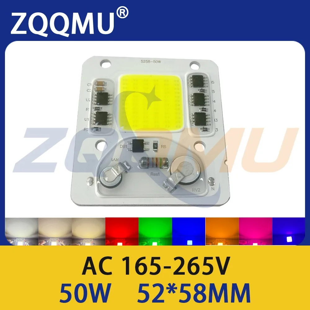 1PCS 50W COB AC 220V Smart IC Led Chip No Need Driver LED Module Chip DIY Flood Light LED Bulb Spotlight For Outdoor Lighting