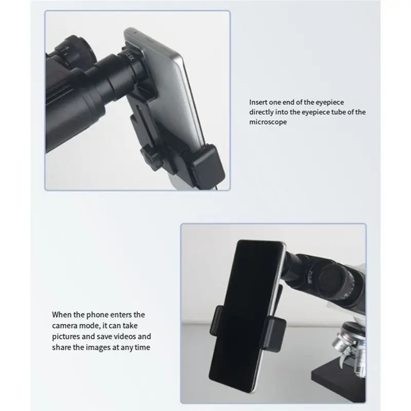Aug. Universal Microscope Phone Clip 12.5X Eyepiece Lens Cell Phone Mount Adapter Accessories Mounting 23.2Mm